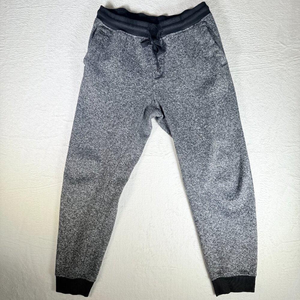 Vtg Southpole Joggers Mens Large Gray Black Sweat‎ Pants Fleece Athleisure Y2K